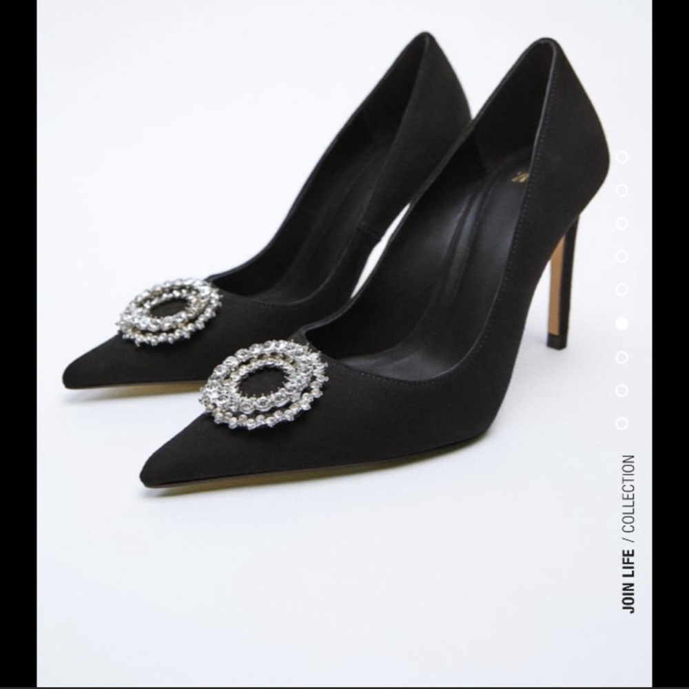Zara embellished pumps